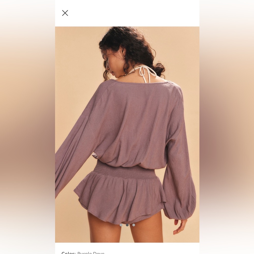 Free People Carson Drop Waist Romper - Picture 3 of 5